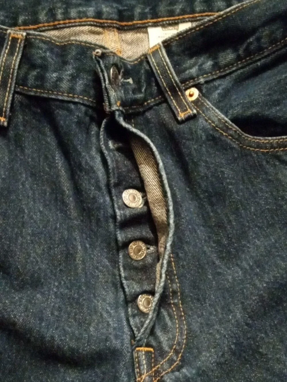 Men's 501 Levi's Dark Blue Straight Leg Jeans